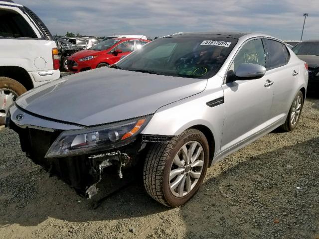 5XXGN4A7XEG279370 - 2014 KIA OPTIMA EX SILVER photo 2