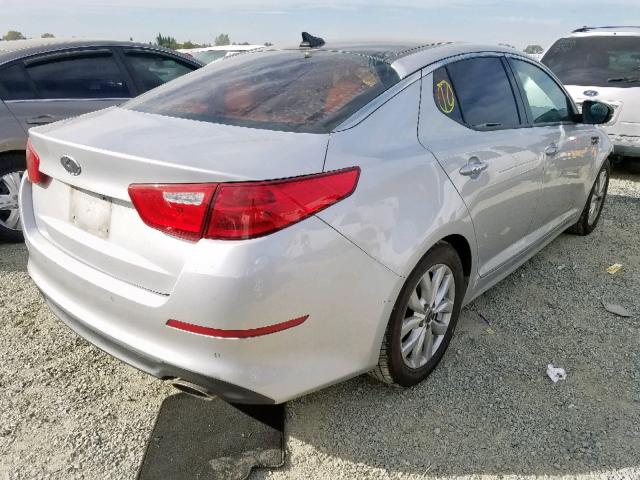 5XXGN4A7XEG279370 - 2014 KIA OPTIMA EX SILVER photo 4