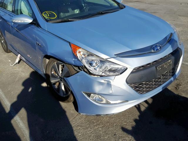 KMHEC4A49CA039914 - 2012 HYUNDAI SONATA HYB BLUE photo 9