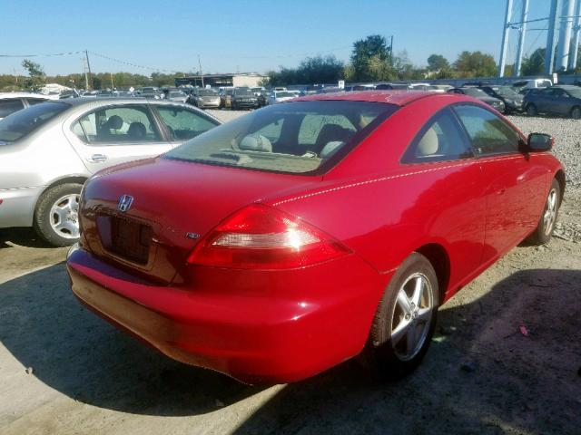 1HGCM72673A015557 - 2003 HONDA ACCORD EX RED photo 4