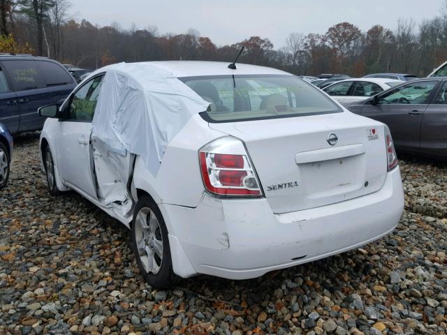 3N1AB61E48L740650 - 2008 NISSAN SENTRA 2.0 WHITE photo 3