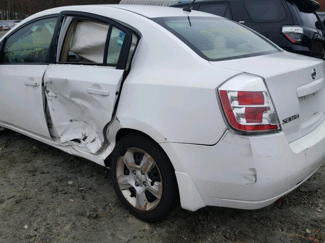 3N1AB61E48L740650 - 2008 NISSAN SENTRA 2.0 WHITE photo 9