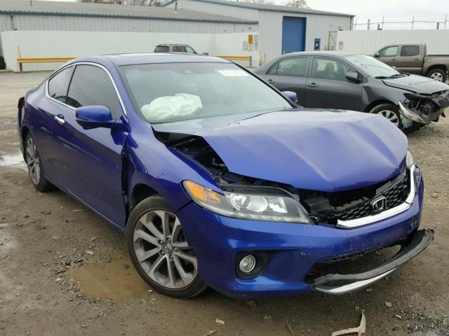 1HGCT2B88EA002584 - 2014 HONDA ACCORD EXL BLUE photo 1