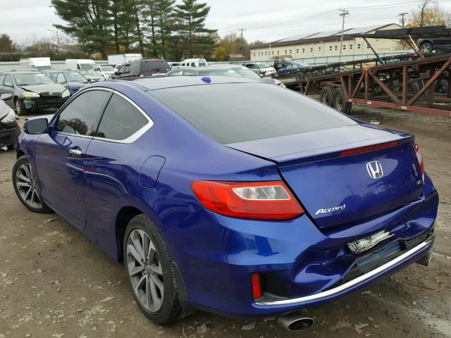 1HGCT2B88EA002584 - 2014 HONDA ACCORD EXL BLUE photo 3