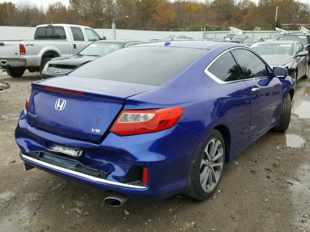 1HGCT2B88EA002584 - 2014 HONDA ACCORD EXL BLUE photo 4