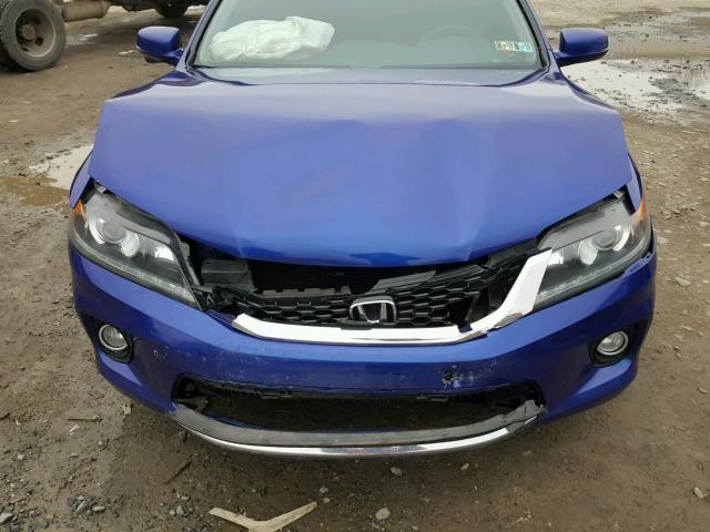 1HGCT2B88EA002584 - 2014 HONDA ACCORD EXL BLUE photo 7