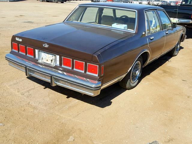 1G1BN69H2FH129656 - 1985 CHEVROLET CAPRICE CL BROWN photo 4