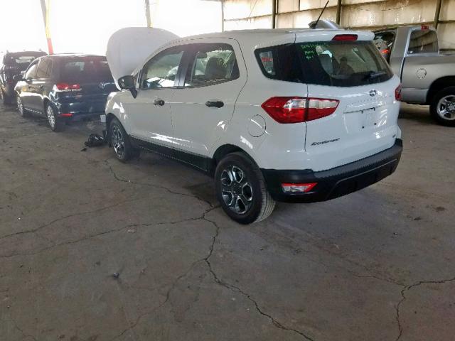 MAJ3P1RE9JC164365 - 2018 FORD ECOSPORT S WHITE photo 3