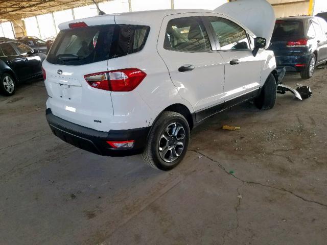 MAJ3P1RE9JC164365 - 2018 FORD ECOSPORT S WHITE photo 4