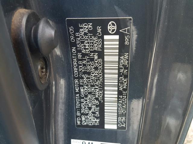 JTKDE177560093028 - 2006 TOYOTA SCION TC 灰色 照片 10