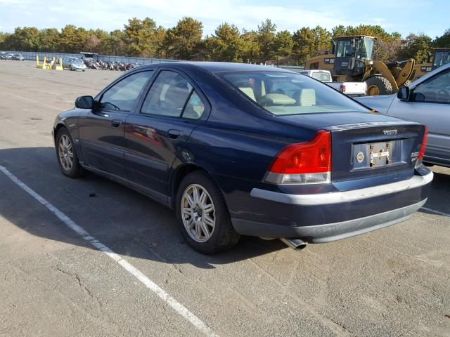 YV1RS58D532246129 - 2003 VOLVO S60 2.4T BLUE photo 3