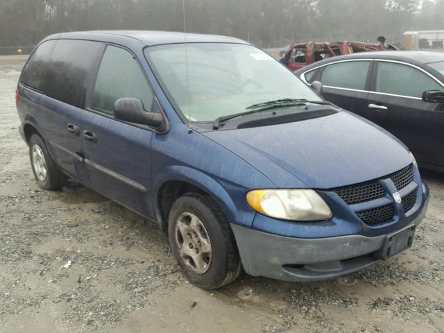 1D4GP25353B124771 - 2003 DODGE CARAVAN SE BLUE photo 1