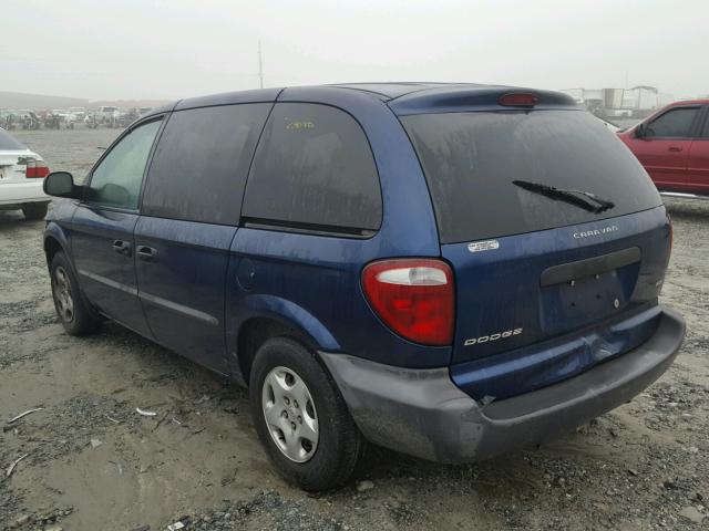 1D4GP25353B124771 - 2003 DODGE CARAVAN SE BLUE photo 3