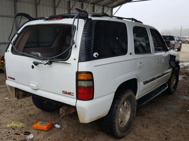 1GKEC13Z14J132928 - 2004 GMC YUKON WHITE photo 4