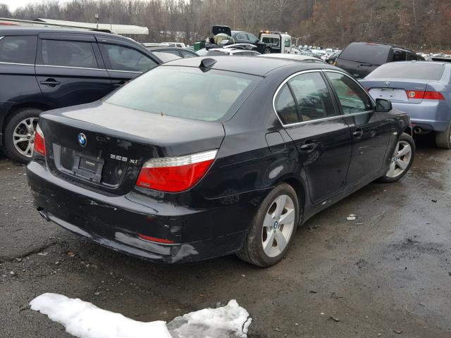 WBANV13588CZ55334 - 2008 BMW 528 XI BLACK photo 4