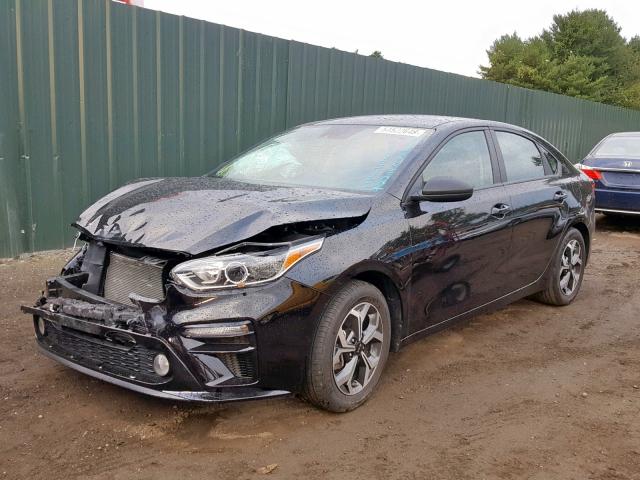 3KPF24AD8KE009097 - 2019 KIA FORTE FE BLACK photo 2