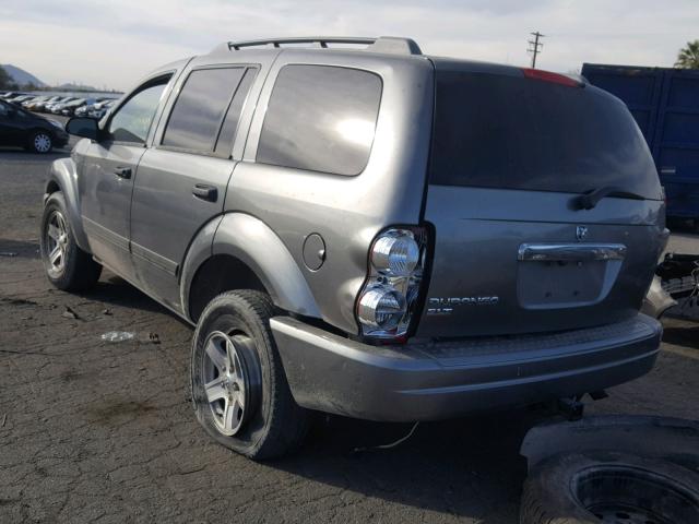 1D4HD48N86F174406 - 2006 DODGE DURANGO SL GRAY photo 3