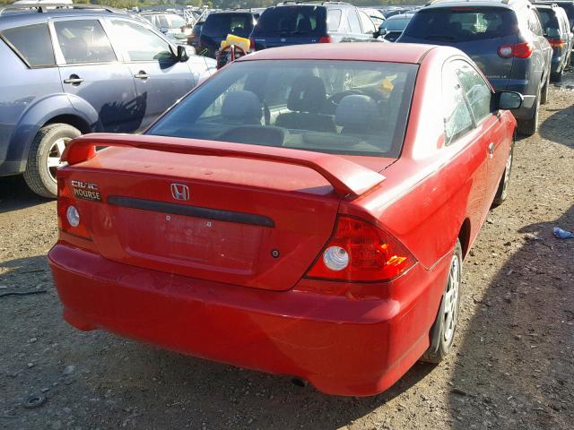 1HGEM22154L018124 - 2004 HONDA CIVIC DX V RED photo 4