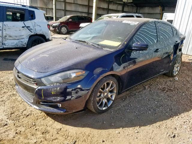 1C3CDFBB8FD213397 - 2015 DODGE DART SXT BLUE photo 2