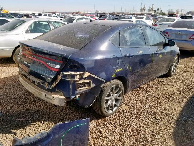 1C3CDFBB8FD213397 - 2015 DODGE DART SXT BLUE photo 4