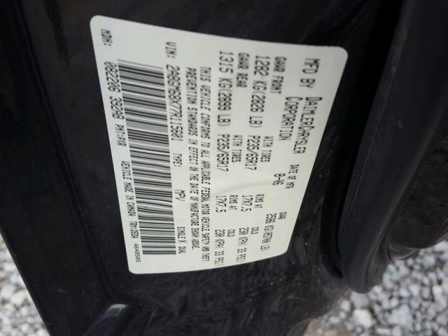 2A8GM68X77R115601 - 2007 CHRYSLER PACIFICA T BLACK photo 10