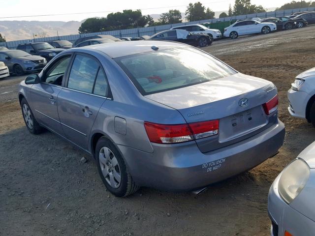 5NPET46F88H362916 - 2008 HYUNDAI SONATA GLS GRAY photo 3