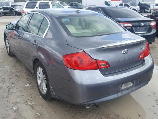 JN1DV6AP7CM811781 - 2012 INFINITI G25 BASE GRAY photo 3