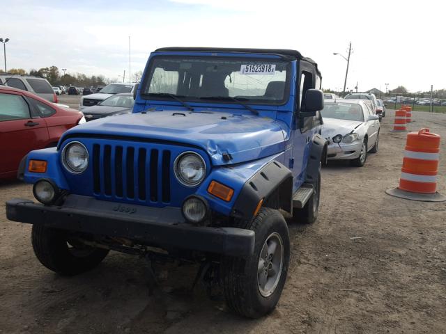 1J4FA49S53P304790 - 2003 JEEP WRANGLER / BLUE photo 2