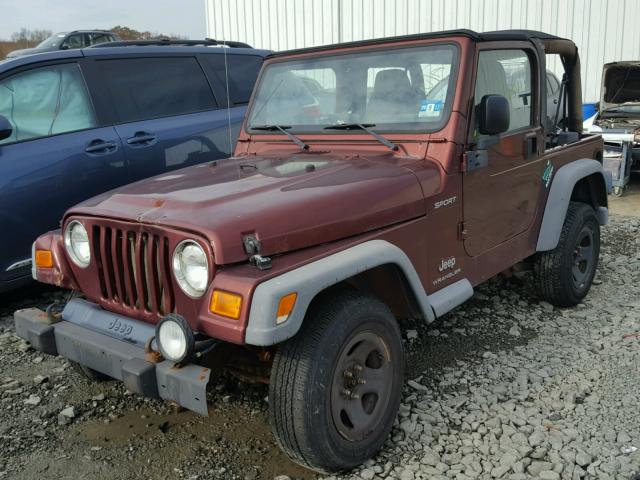 1J4FA49S53P361667 - 2003 JEEP WRANGLER / MAROON photo 2