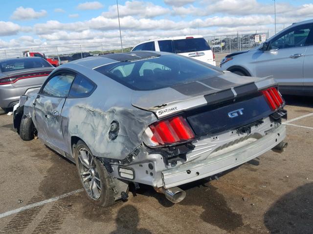 1FA6P8CF4G5229563 - 2016 FORD MUSTANG GT SILVER photo 3