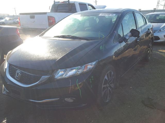 19XFB2F96DE056348 - 2013 HONDA CIVIC EXL BLACK photo 2