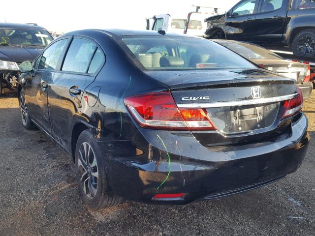 19XFB2F96DE056348 - 2013 HONDA CIVIC EXL BLACK photo 3