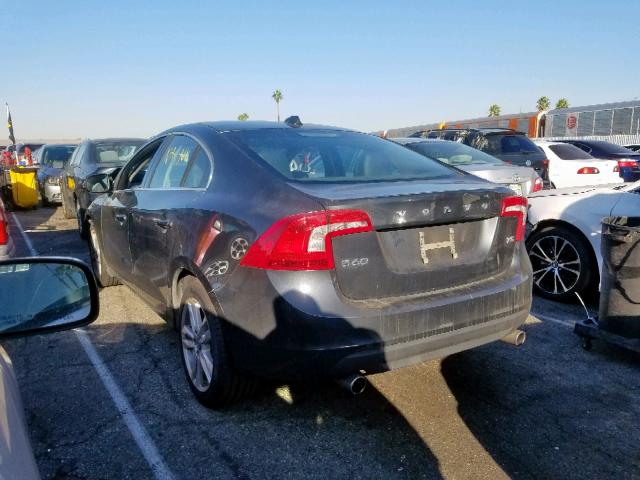 YV1612FS8D2205677 - 2013 VOLVO S60 T5 GRAY photo 3