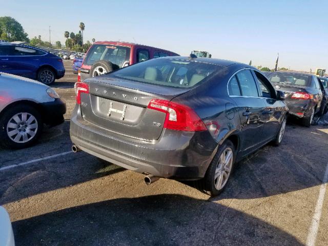 YV1612FS8D2205677 - 2013 VOLVO S60 T5 GRAY photo 4