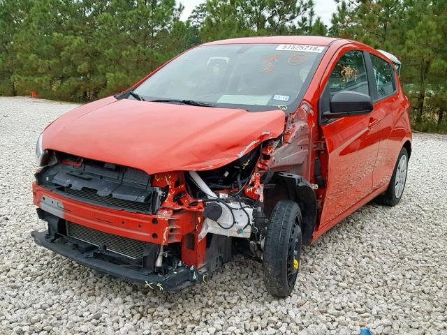 KL8CB6SA9GC638958 - 2016 CHEVROLET SPARK LS RED photo 2