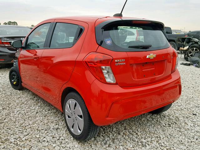 KL8CB6SA9GC638958 - 2016 CHEVROLET SPARK LS RED photo 3