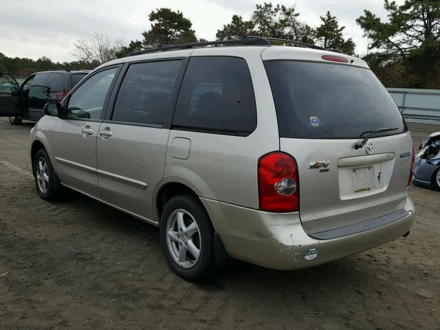 JM3LW28J130336238 - 2003 MAZDA MPV WAGON BEIGE photo 3