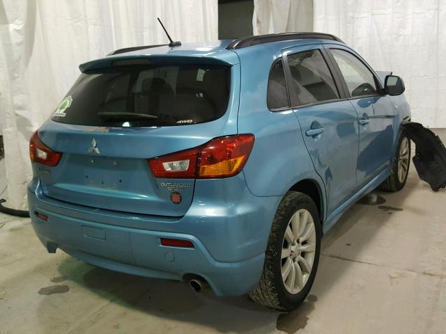 JA4AR4AU7BZ009497 - 2011 MITSUBISHI OUTLANDER BLUE photo 4