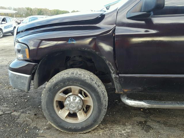 1D7KS28D15J538395 - 2005 DODGE RAM 2500 S BLACK photo 9