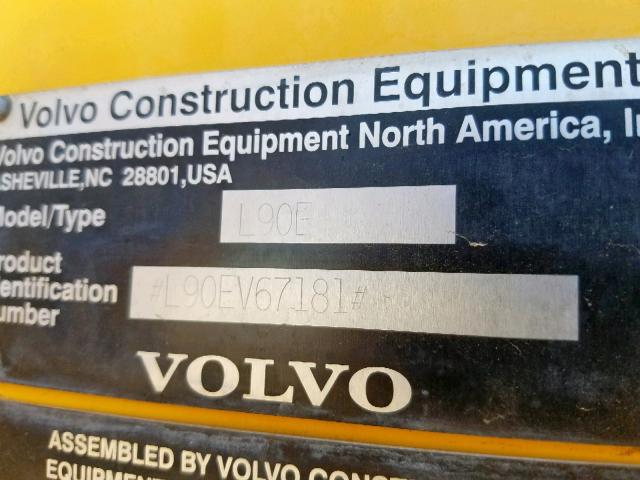 L90EV67181 - 2005 VOLVO L90E YELLOW photo 10