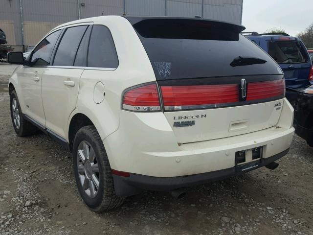 2LMDU88C17BJ28078 - 2007 LINCOLN MKX WHITE photo 3