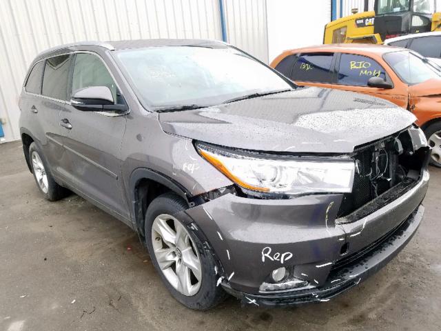 5TDDKRFHXGS309186 - 2016 TOYOTA HIGHLANDER GRAY photo 1