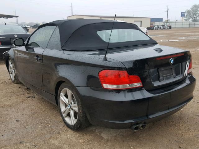 WBAUL7C56BVM79715 - 2011 BMW 128 I BLACK photo 3