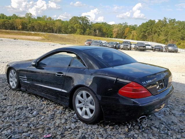 WDBSK75F95F101744 - 2005 MERCEDES-BENZ SL 500 BLACK photo 3