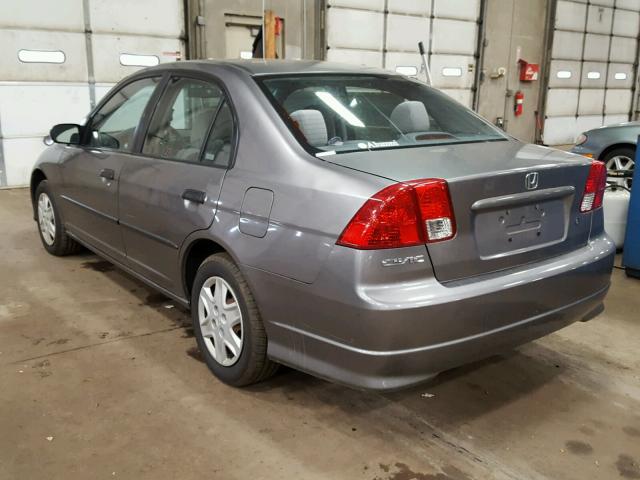 2HGES16315H586445 - 2005 HONDA CIVIC DX V SILVER photo 3