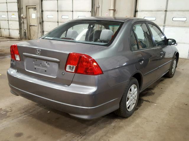 2HGES16315H586445 - 2005 HONDA CIVIC DX V SILVER photo 4