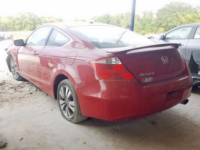 1HGCS12868A006408 - 2008 HONDA ACCORD EXL RED photo 3