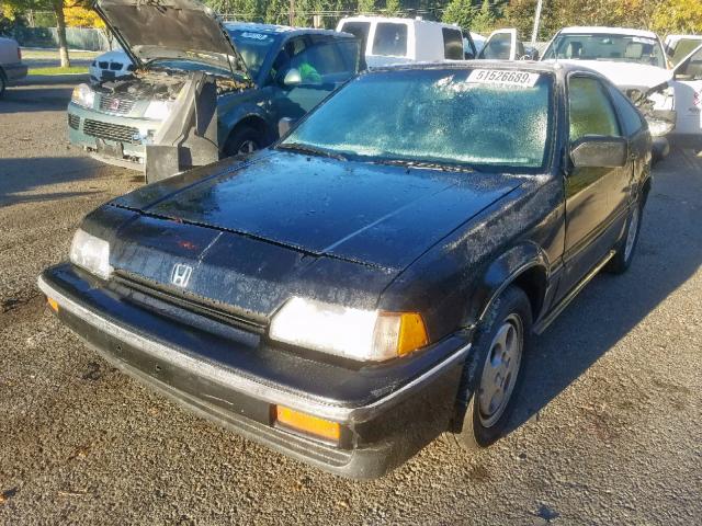 JHMEC1347HS053746 - 1987 HONDA CIVIC 1500 BLACK photo 2