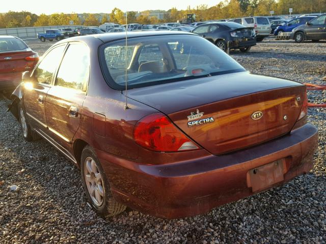 KNAFB121335232063 - 2003 KIA SPECTRA BA RED photo 3