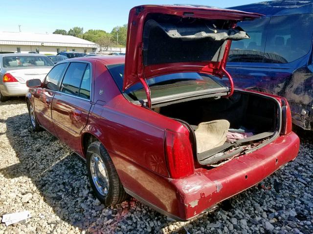 1G6KE57Y8YU226801 - 2000 CADILLAC DEVILLE DH RED photo 3